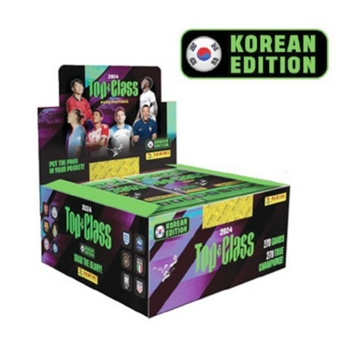 파니니 축구카드 탑클래스 한정판 TOP CLASS 2024 24팩 1박스 1개 혼합색상