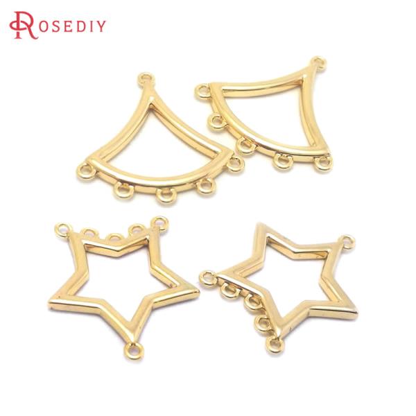 별OR 선풍기 모양 귀걸이 커넥터 컬러 황동 참 펜던트 쥬얼리 DIY 부속품