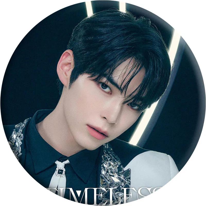 타임리스 월드 콘서트 캐릭터 라운드 배지 장하오 한빈 지웅 양면 미러 키체인 건우크규빈 태래 1 GyuVin