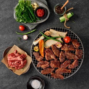 어썸푸드빌 양념 숯불구이 두툼하고 맛있는 소갈비살 200g