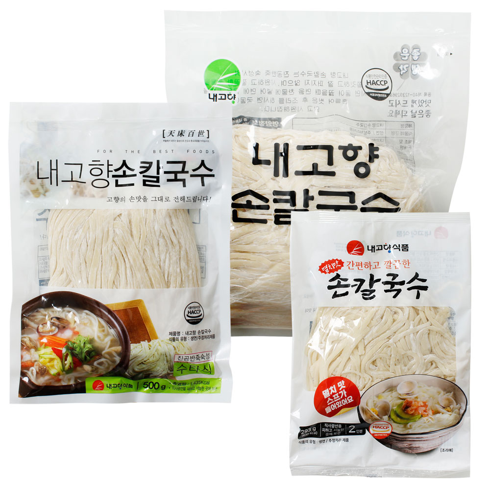 내고향 손칼국수 멸치맛 293g 생면 생칼국수 사리 진공반죽 업소용