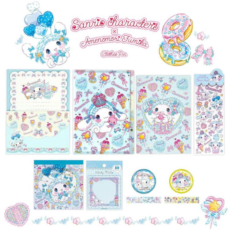 8 sanrio 산리오 캐릭터 스즈노 모리 후미카 시나모롤 호화 점 세트 클로즈 핀