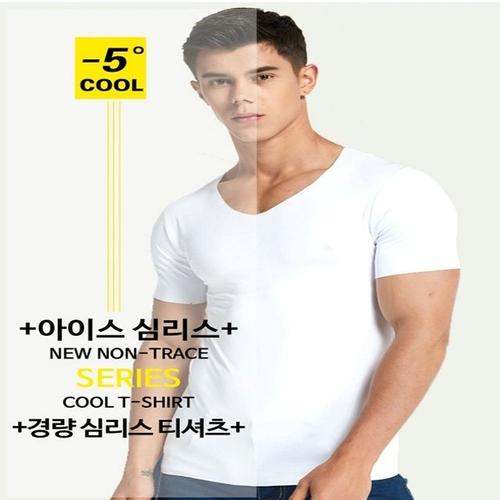 반팔 티셔츠 반팔티 편한 남자 캐주얼 경량 심리스 아이스