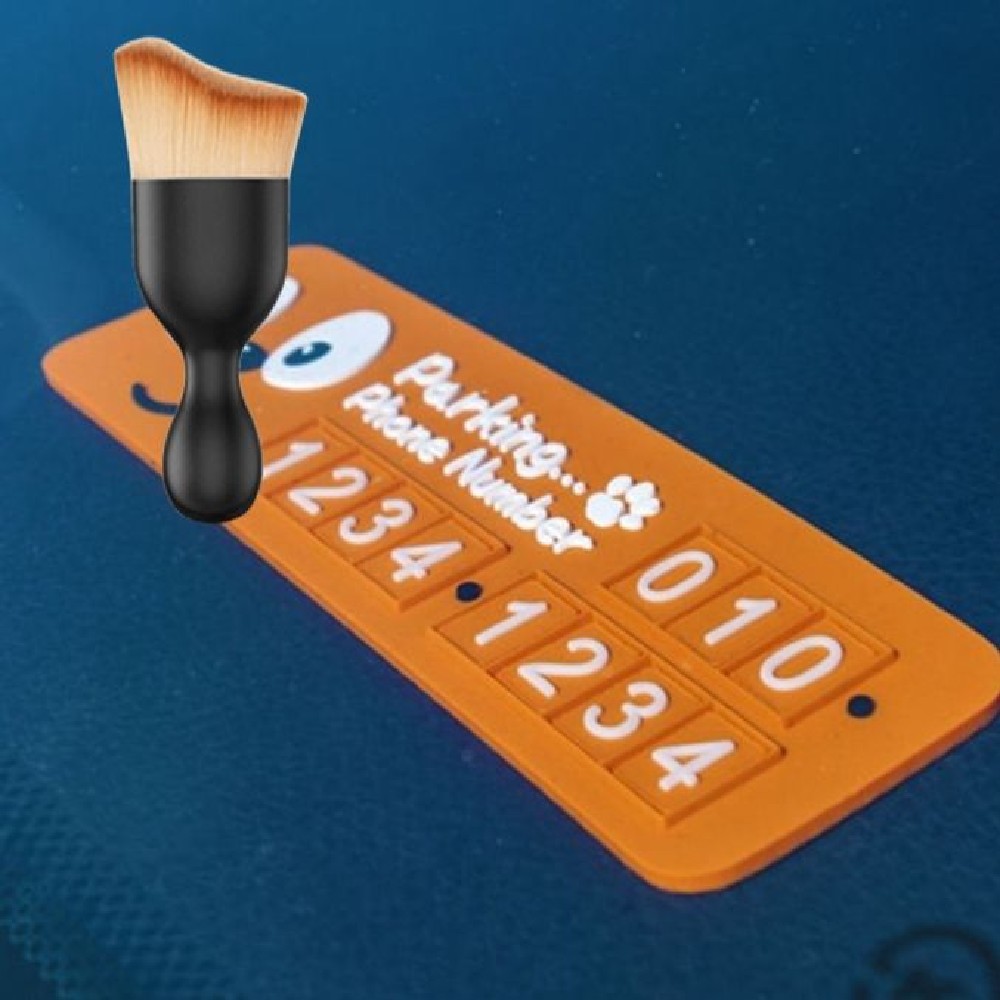 주차 알림 전화 번호판 논슬립 자동차 연락처 알림판C 다용도 먼지 브러쉬 세트