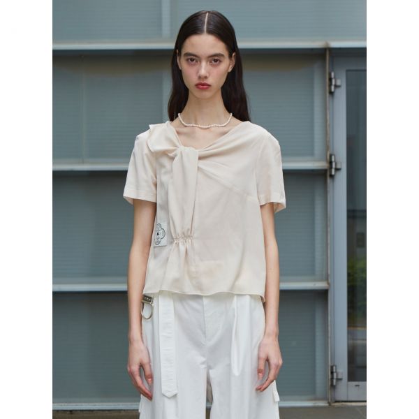바이탈싸인 바이탈싸인 LINE Side Shirring Point Blouse