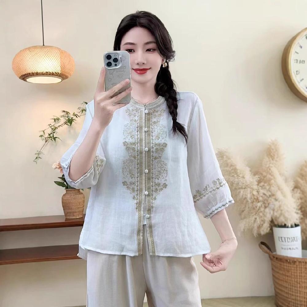 여성 여름셔츠 얇은상의 여름의류 구김없는 여성블라우스 자켓