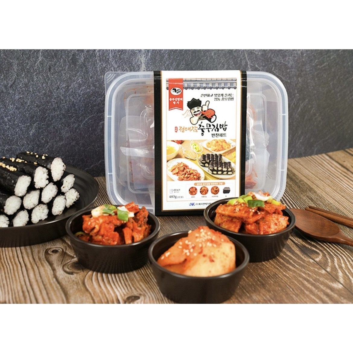 정대감 충무김밥 반찬세트 2인분 488g 1세트