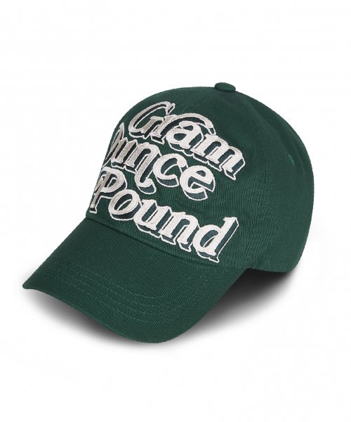그램아운스파운드 GRAM OUNCE POUND 70S Logo 6-Panel Cap Green S