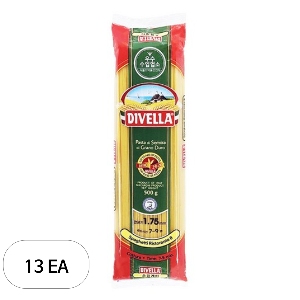 디벨라 스파게티 디벨라 카페리니 엔젤헤어 11번 500g 12개