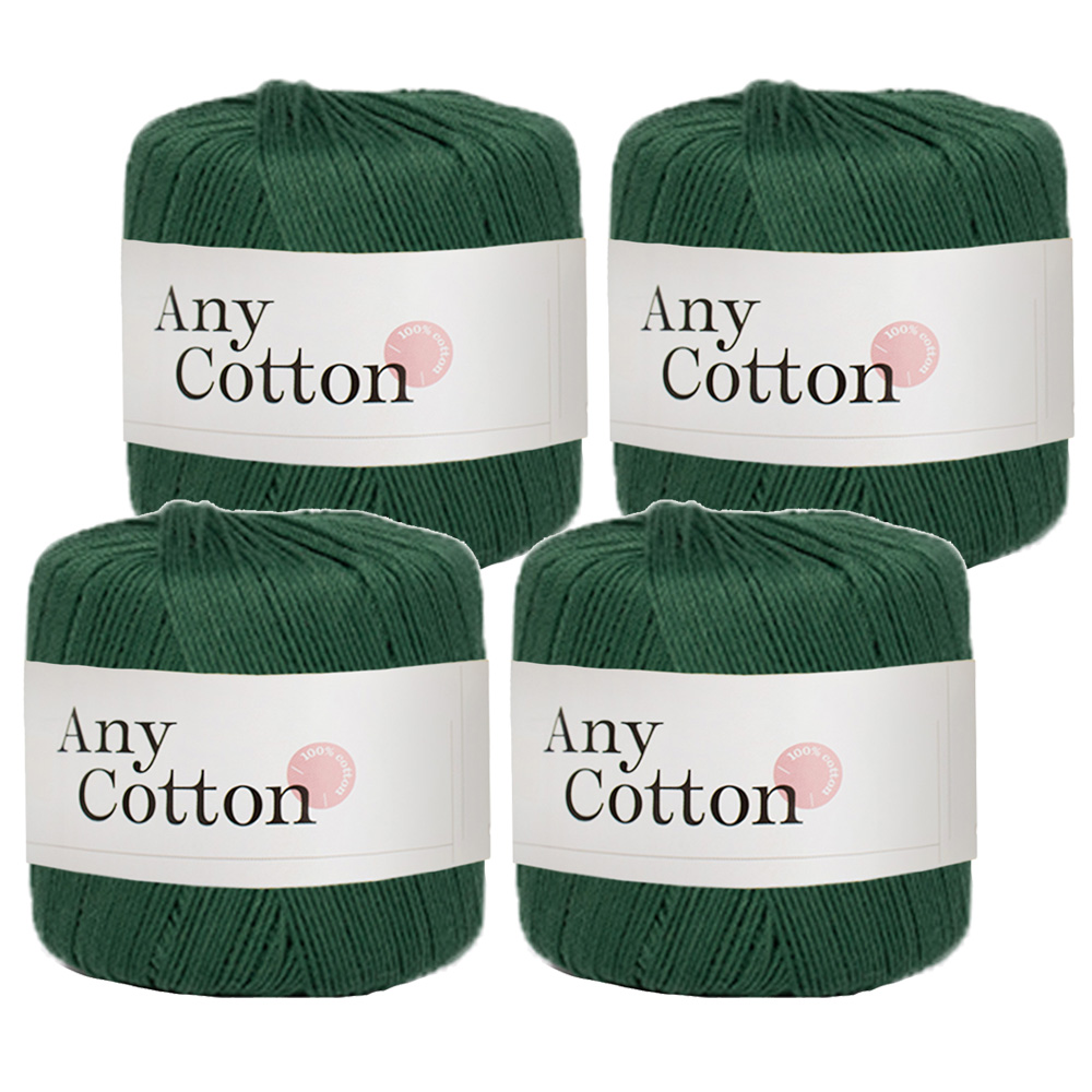 야나 애니코튼 Any Cotton 50g 4볼 27 다크그린 1개