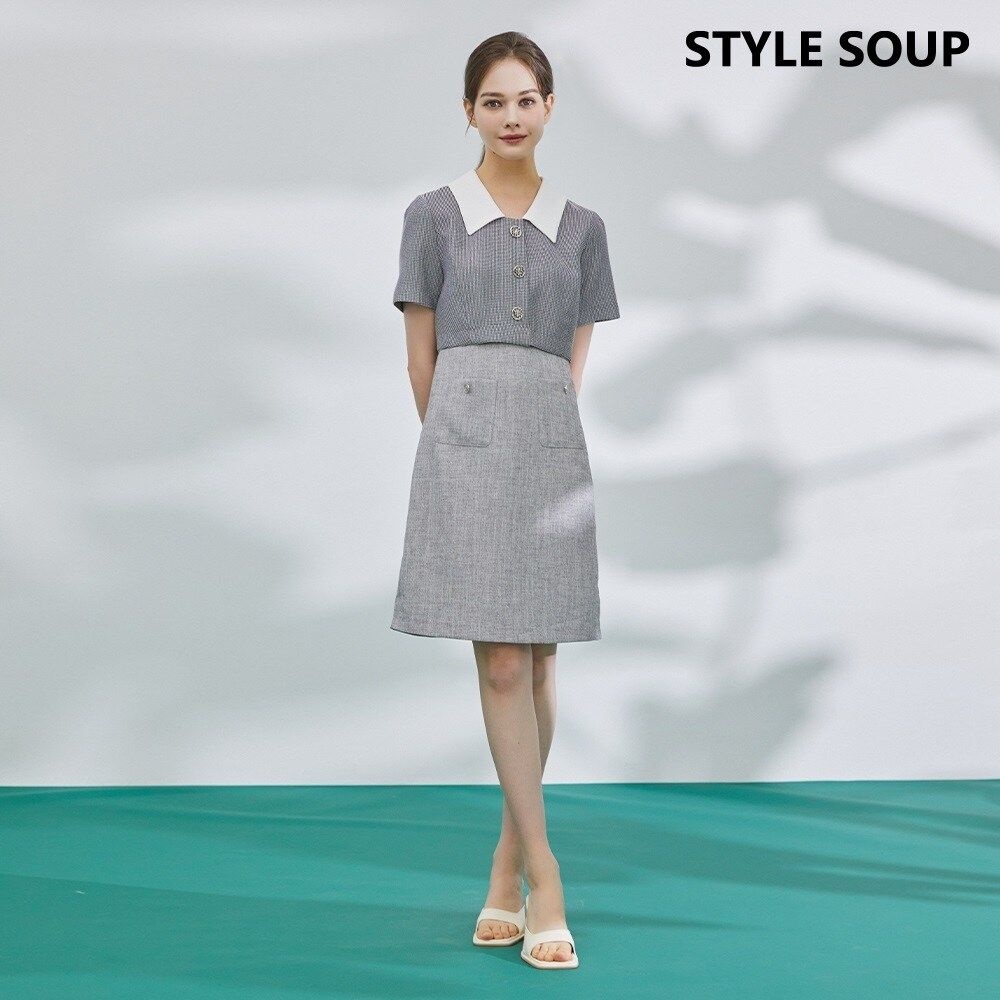 SOUP 숲 믹스드컬러 트위드 원피스 SA5OPF2
