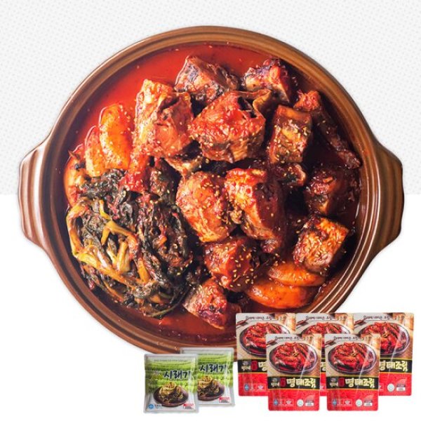 명자네 속초 코다리조림 450g 5팩 시래기 200g 매콤 양념