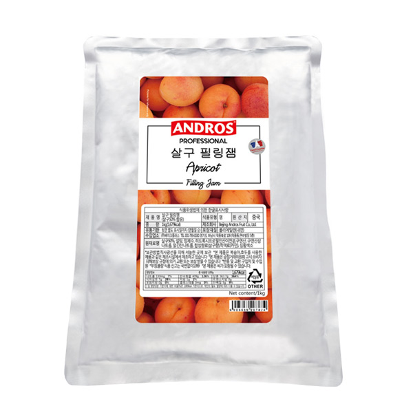 앤드로스 살구 필링잼1Kg 과일 쨈 와플 아이스크림 토핑 카페 음료