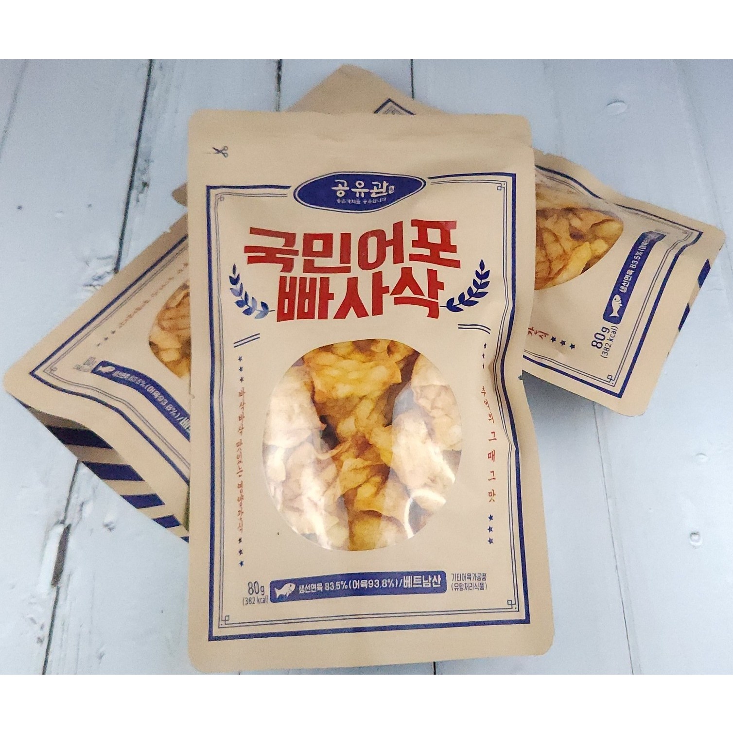공유관 국민어포 빠사삭 빠삭이 튀각 영양간식 쥐포 간식 맥주 안주 80g 1개