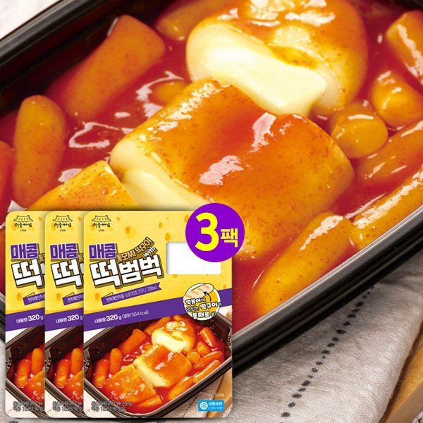 서울마님 떡범벅 매콤 통모짜 320g x3팩