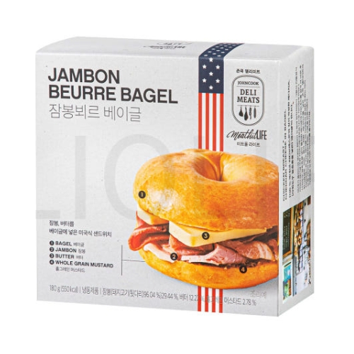 존쿡델리미트 잠봉뵈르 베이글 180g