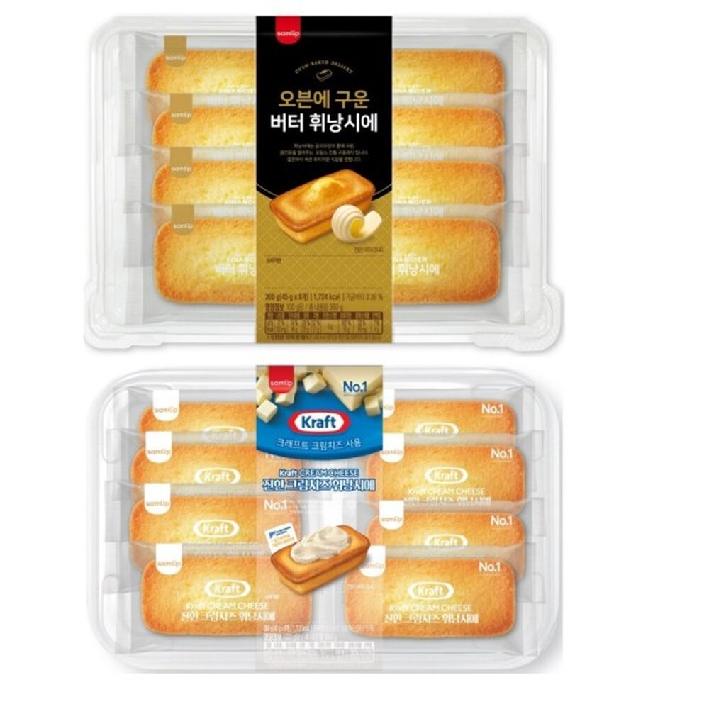 삼립 삼립 오븐에구운 버터 휘낭시에8입 진한 크림치즈 휘낭시에8입