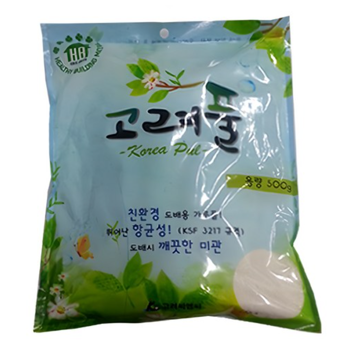 고려씨엠씨 고려풀 도배용 가루풀 단일색깔 5개 500g