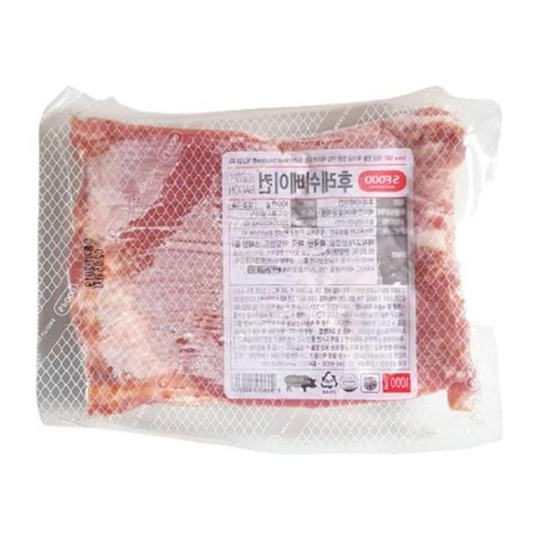 에쓰푸드 에쓰푸드 냉동 후레쉬베이컨 에스푸드 1kg