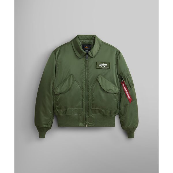 알파인더스트리 매장정품 ALPHA INDUSTRIES CWU 45P 플라이트 자켓 세이지 AIMSI0000017SAE 156790
