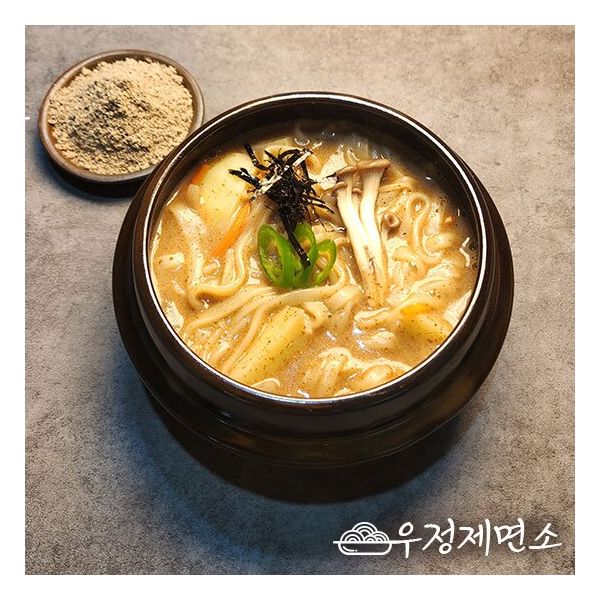 우정제면소 들깨 칼국수 6인분세트 생면1kg 들깨가루6봉