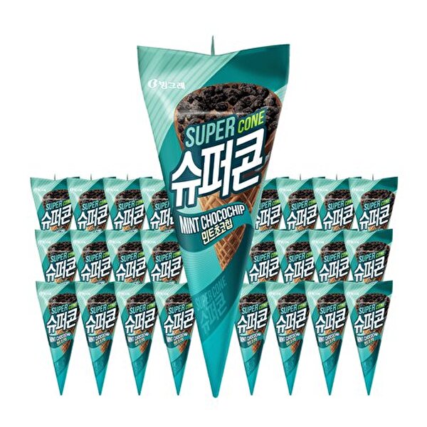 빙그레 빙그레 T 빙그레 슈퍼콘 아이스크림 24개 민트초코