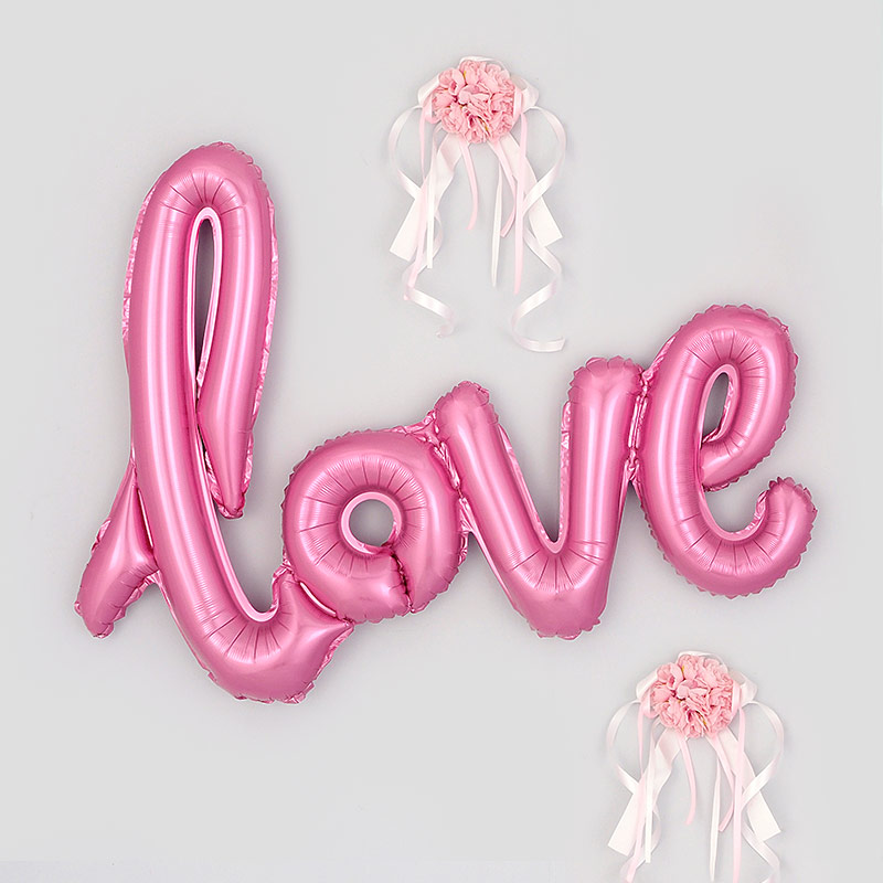 파티팡 원팩 이니셜은박풍선 LOVE 6컬러