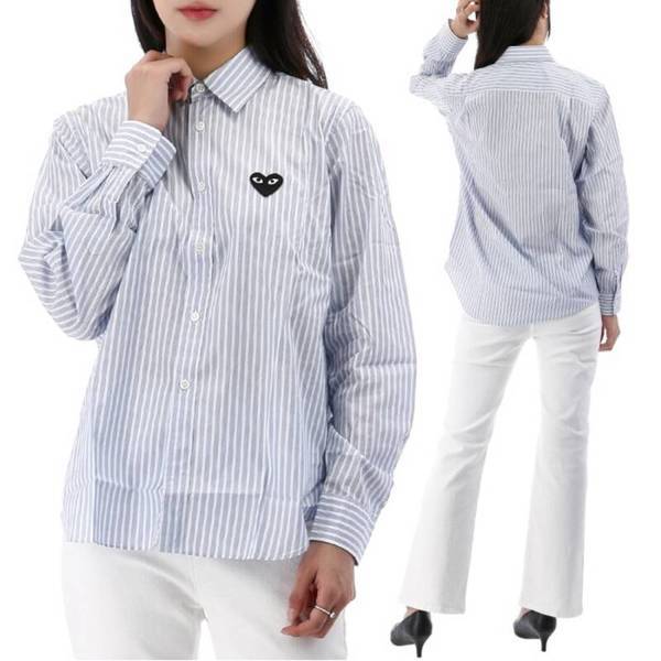 꼼데가르송 24FW 하트 와펜 스트라이프 셔츠 AXB020 4944382