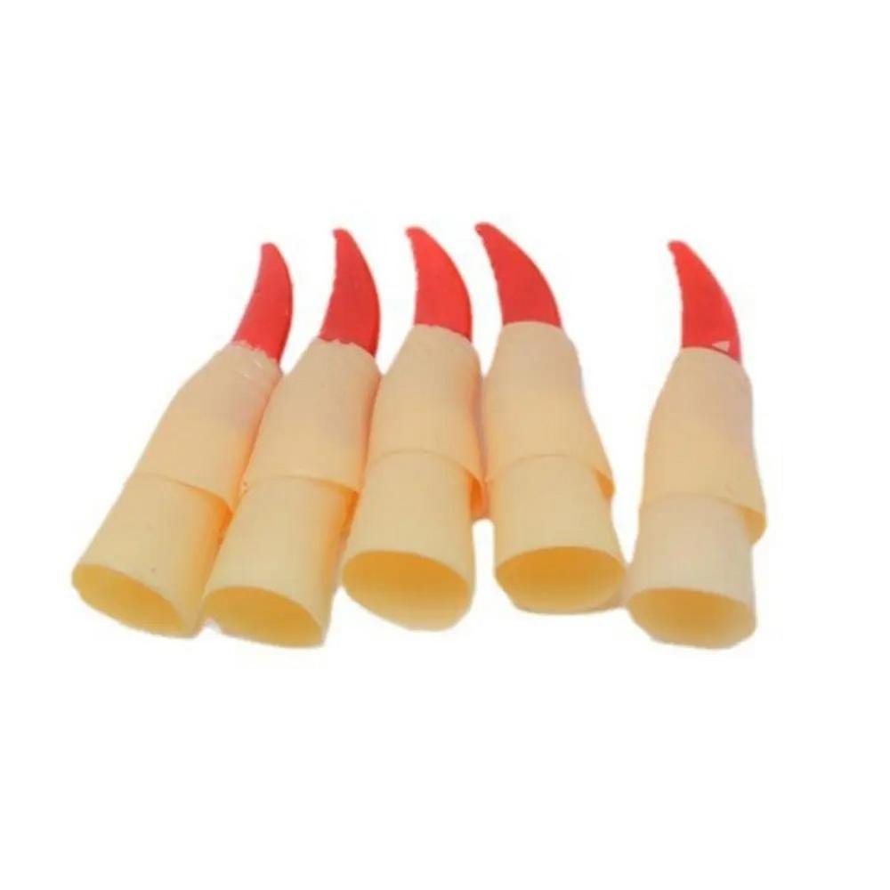 유령 할로윈 가짜 손가락 무서운 발광 좀비 마녀 빨간 긴 발톱 소품 휴일 파티 1개 3 non-luminous