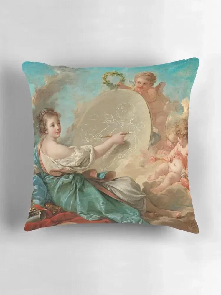 프랑수아 부셰의 그림 우화 소파 베개 커버 침대 쿠션 크리스마스 1개 4 in 24X24