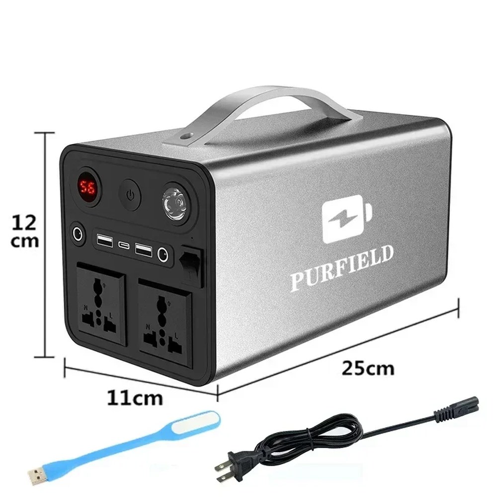 UNKNOWN UNKNOWN PURFIELD 300Wh 90000mAh 300W 휴대용 발전소 45000mAh 180W 야외 비상 전원 공급 장치 300W 68Ah 영국 220V 1개