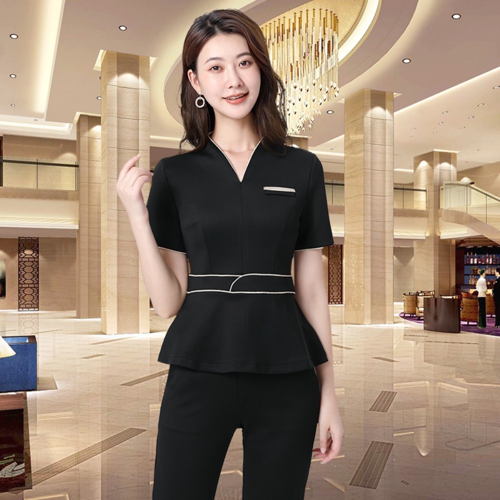 피부관리실유니폼 안내데스크유니폼 스파 바지 마사지샵 세트 L 930 반팔 팬츠