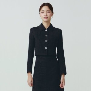 잇미샤 23 FW 트위드 스탠카라 크롭 자켓 ITNBZJK740