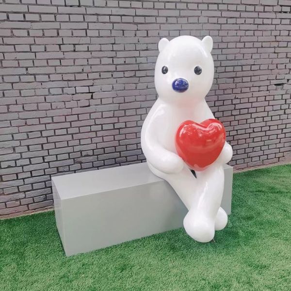 곰조형물 인테리어 야외 로비 호텔 조경 마스코트