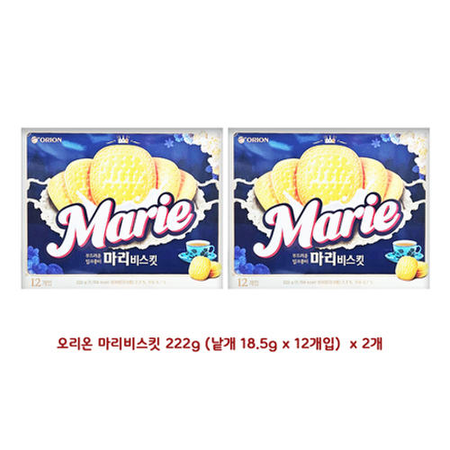 오리온 마리비스킷 222g x 2개 커피과자 커피쿠키