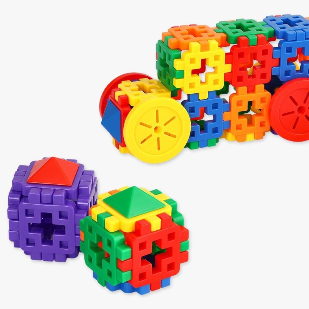 창의력발달 손놀이 사각 지붕 원블록 250pcs 아이블록