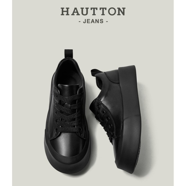 Hautton Jeans 캐주얼 가죽 신발 올매치 자연스런 키높이 슈즈