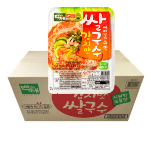백제 주식회사 유일유통 백제 김치맛 쌀국수 30개 1박스 92g