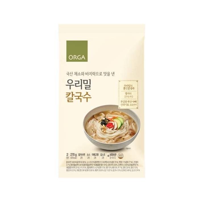 올가 올가 국산 채소와 바지락으로 맛을 낸 우리밀 칼국수 270g