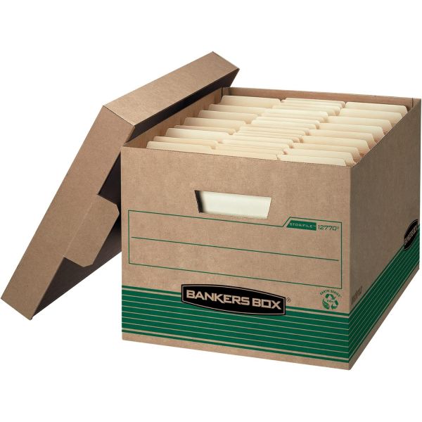 뱅커스박스 파일 보관 박스 12팩 20팩 리프트형 리사이클 크래프트 그린 Storage Box