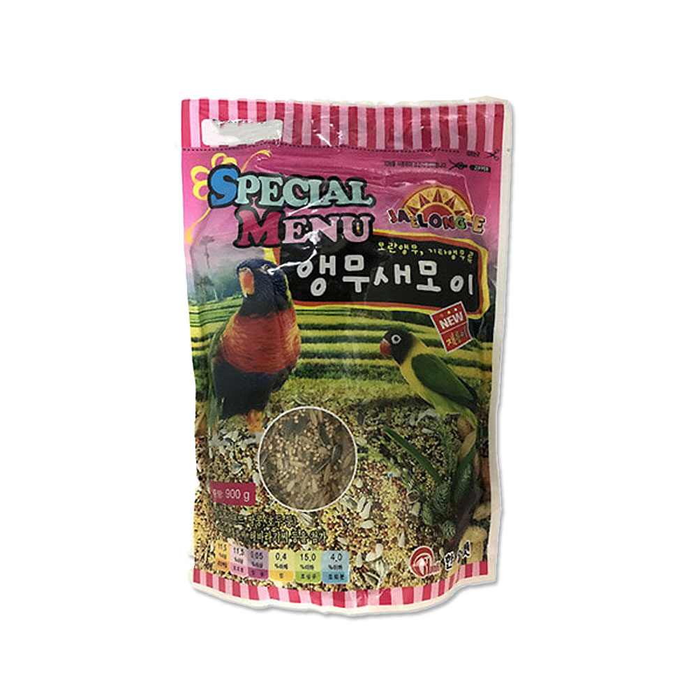 재롱이 스페셜메뉴 앵무새 모이 900g 1개