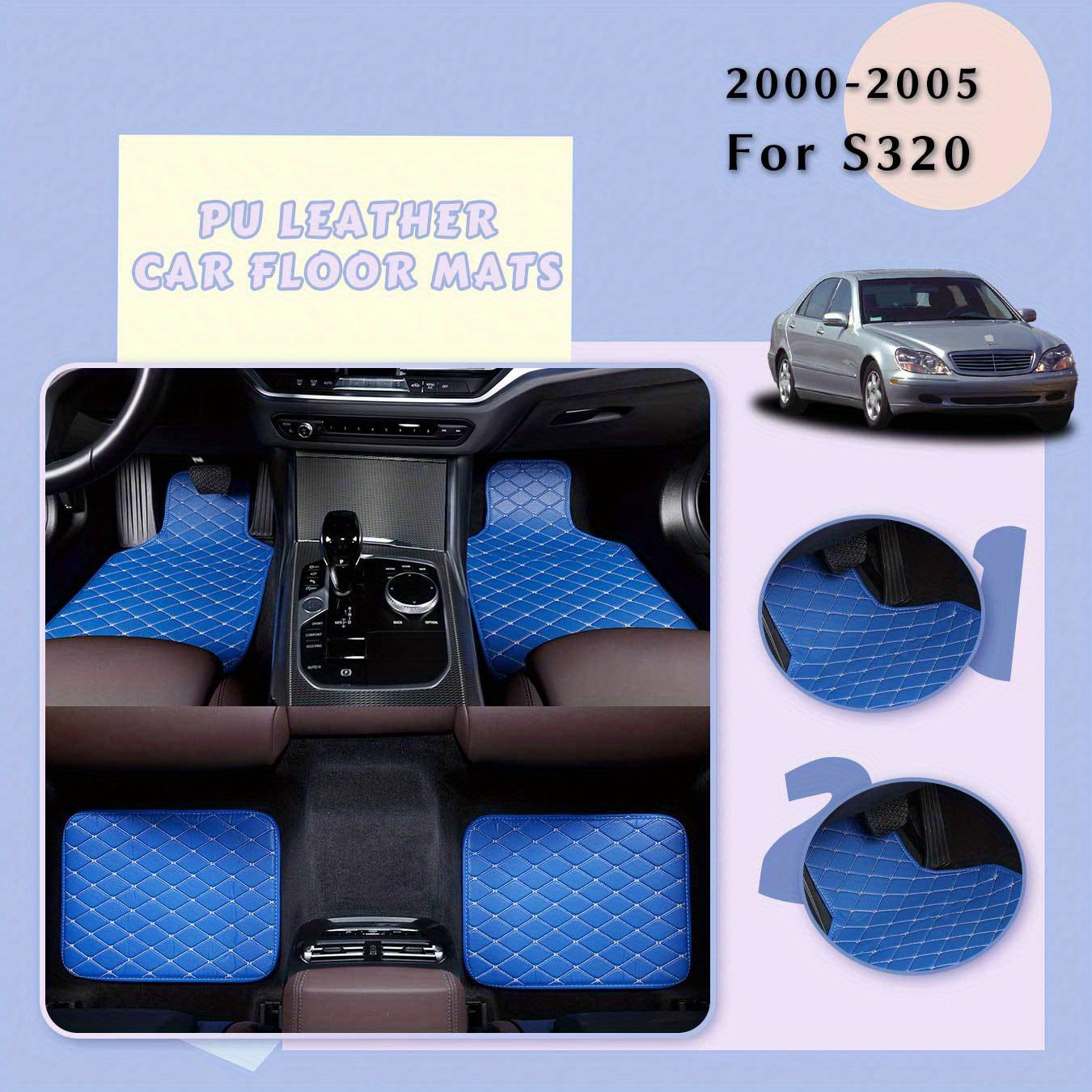 S280 용 삼중층 PU 스테레오 풀 커버리지 카 매트 2000-2005