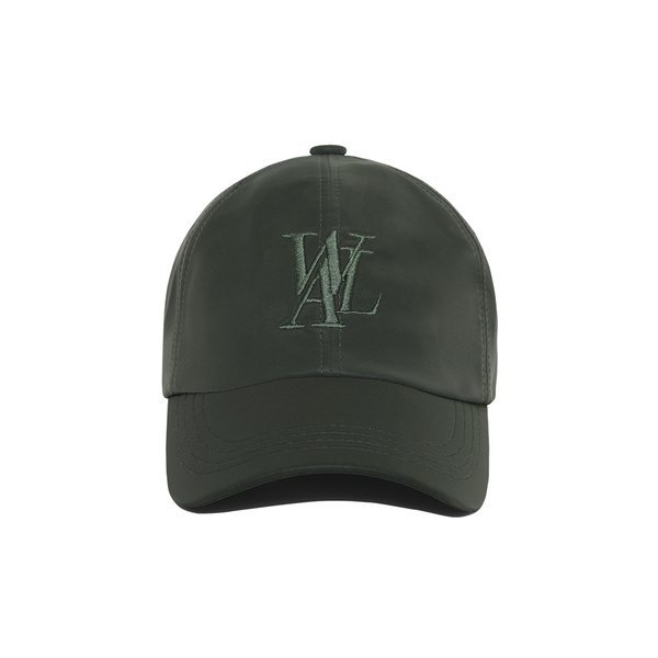 우알롱 Signature twill ball cap - KHAKI