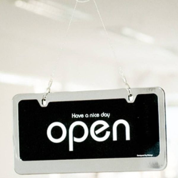 검정 OPEN CLOSED 걸이용팻말 문걸이 오픈클로즈 팻