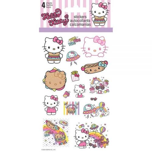 Sanrio 헬로 키티 19 카와이 버거 샵 표준 스티커 4장