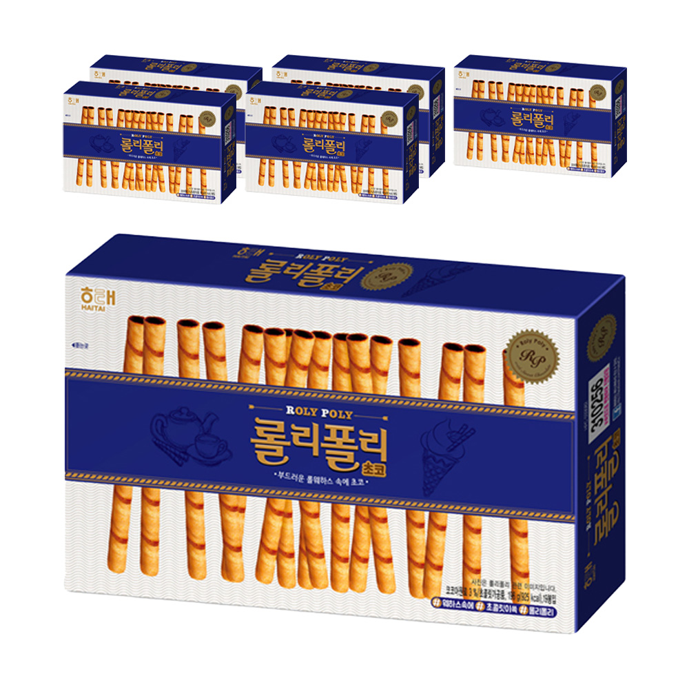 해태제과 롤리폴리 초코 196g 6개