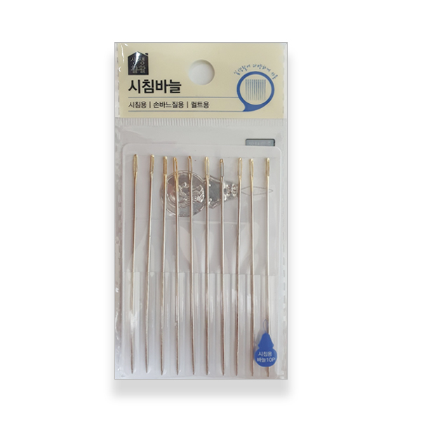 한양 시침용 바늘 1 1 이불 수선 바느질 옷바늘 효자핀 1개