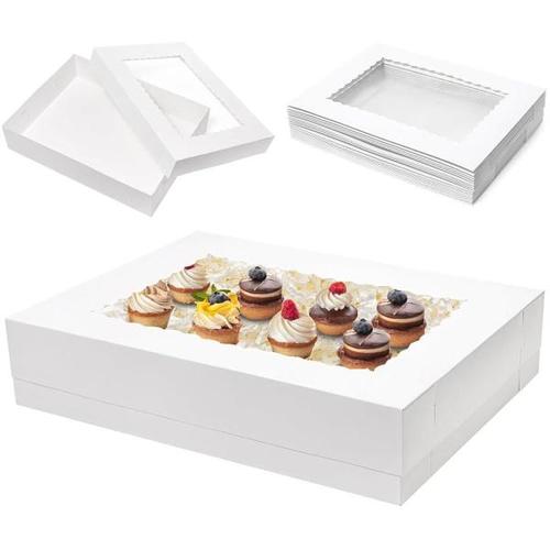 Mef리 Lee t 10피스 48 3 x 35 6 x 10 2cm19 x 14 x 4 하프 시트 케이크 상자 창문 직사각형 12