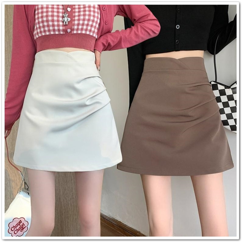 Short skirt side 핏 짧은 치마 바지 셔링 미니 옆트임 치마 스커트 a라인