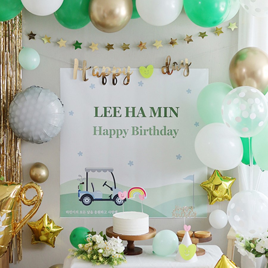파티조엘 골프 현수막 골프 생일파티 스포츠 골프공 키즈 골프교실 동호회 배너 문구 변경형 중형